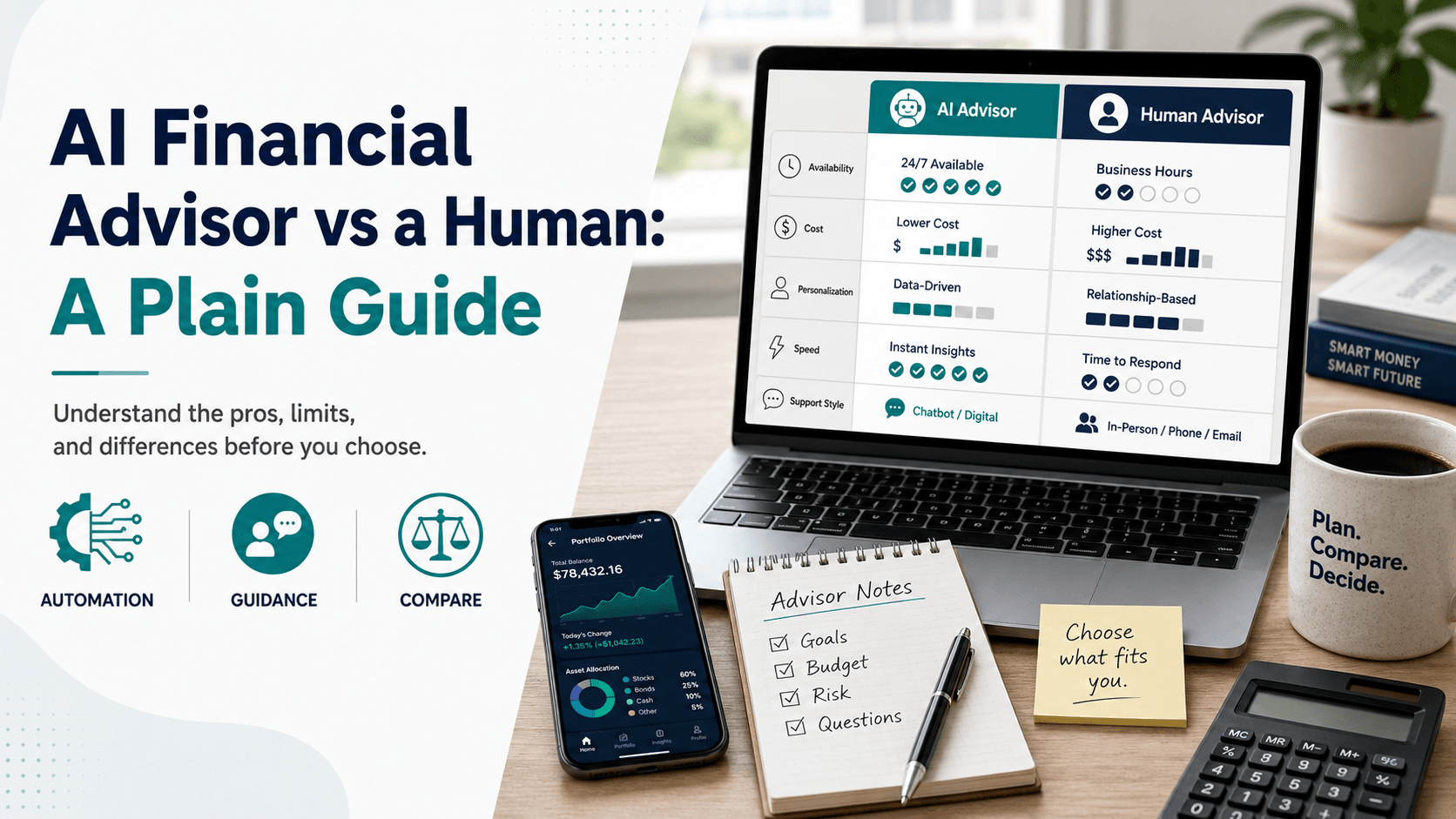 AI Financial Advisor vs a Human: A Plain Guide