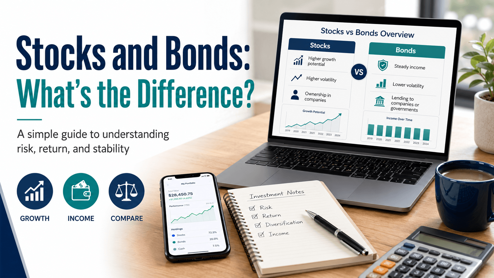 Stocks and Bonds: What's the Difference? Stocks and Bonds: What’s the Difference?